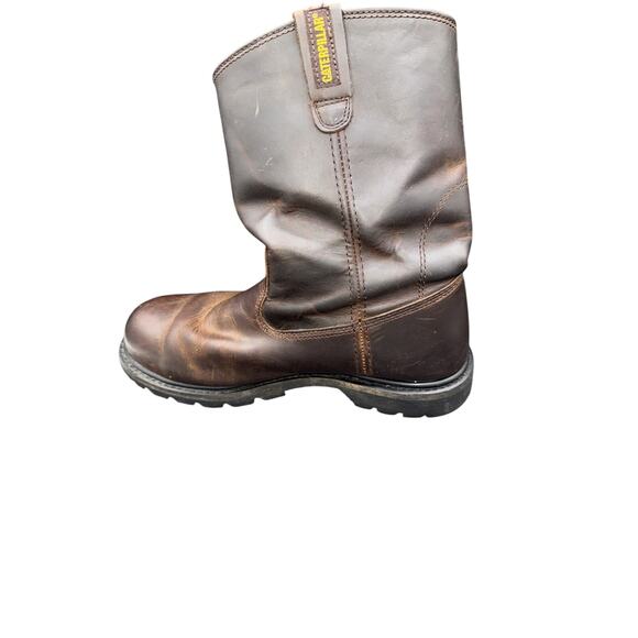 CAT Caterpillar P89516 Men\'s Steel Toe Work Leather Brown Boots Shoes 10.5 main image 11